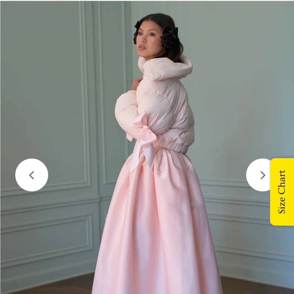 NWT Selkie Castle pink marshmallow puffer coat - Picture 5 of 16